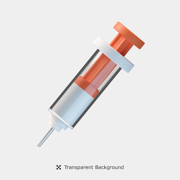 PSD illustration de l'icône 3d de la seringue