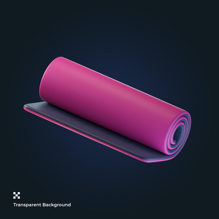 PSD illustration d'icône 3d de tapis de yoga