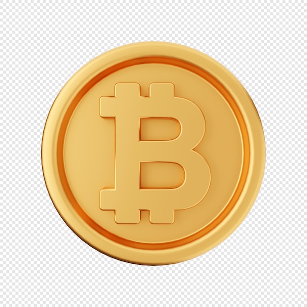 illustration d'icône bitcoin 3d