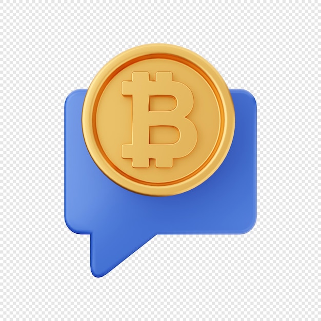 Illustration D'icône De Chat Bitcoin 3d