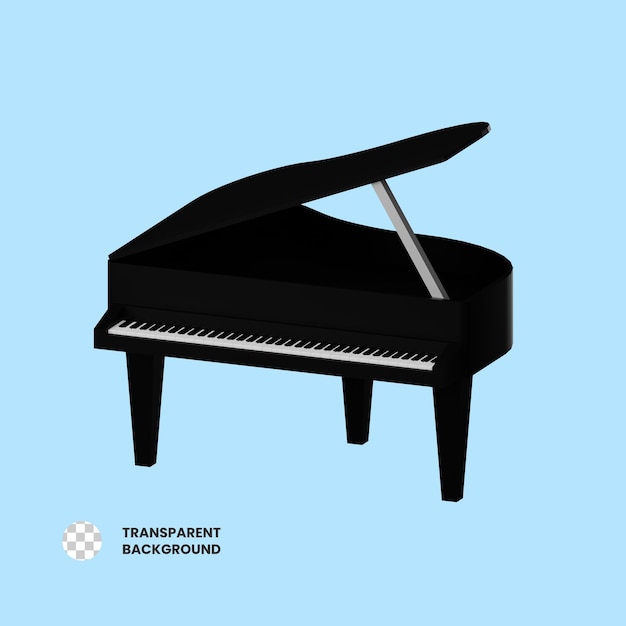 Illustration De L'icône Du Grand Piano En 3d