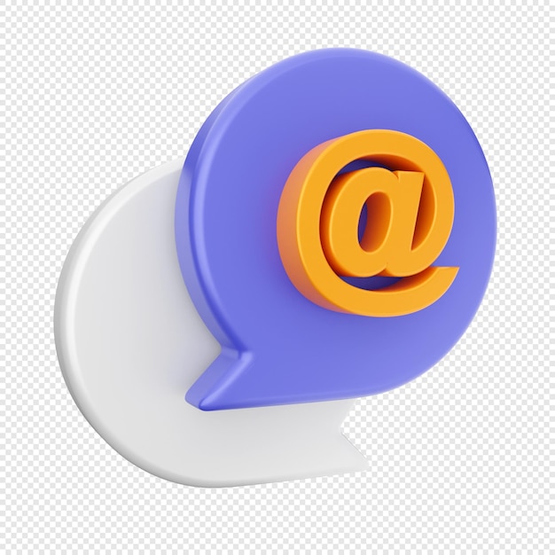 Illustration de l'icône du message de chat 3D