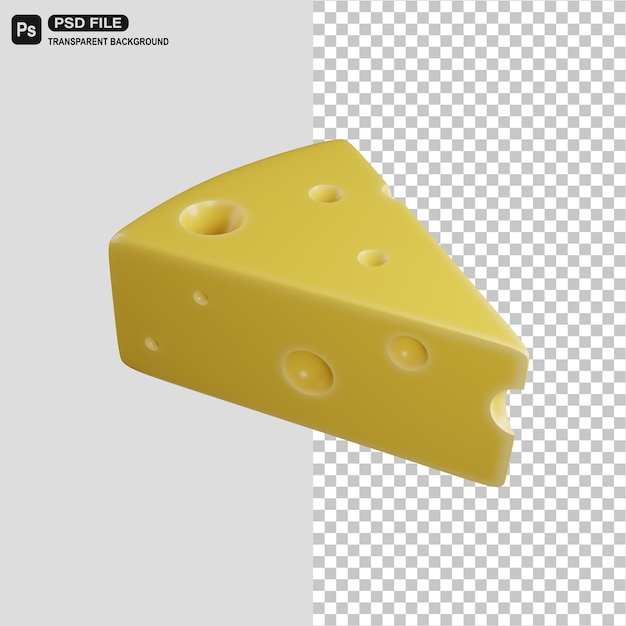 Illustration D'icône De Fromage Réaliste 3d