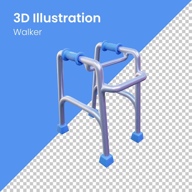 PSD illustration d'icône de marcheur de rendu 3d psd