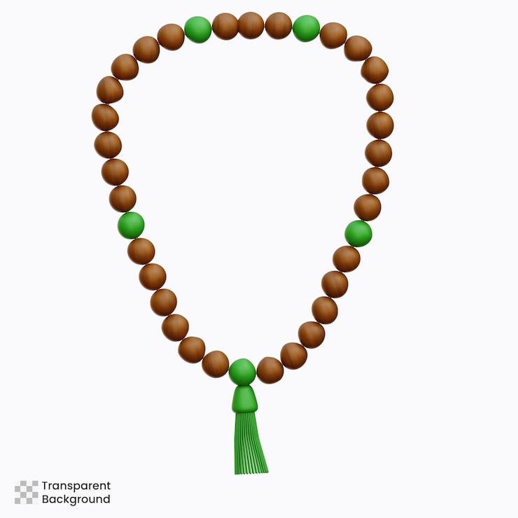 PSD illustration de l'icône des perles de prière en 3d
