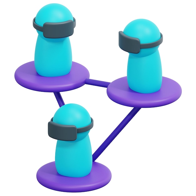 PSD illustration de l'icône de rendu 3d de la communauté