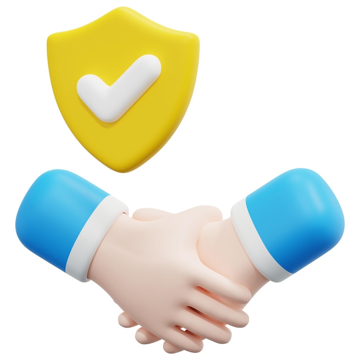 PSD illustration de l'icône de rendu 3d de confiance
