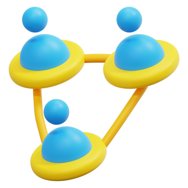 PSD illustration de l'icône de rendu 3d de l'équipe