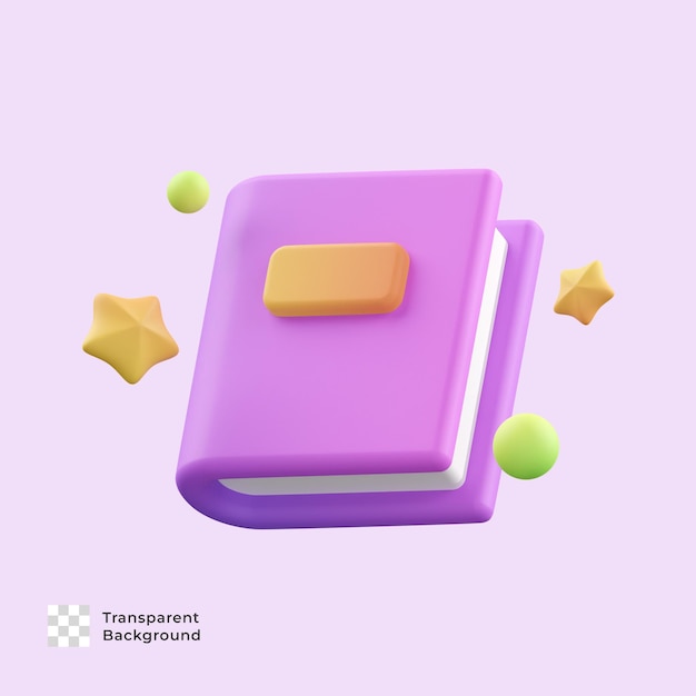 illustration de l'icône de rendu 3d livre