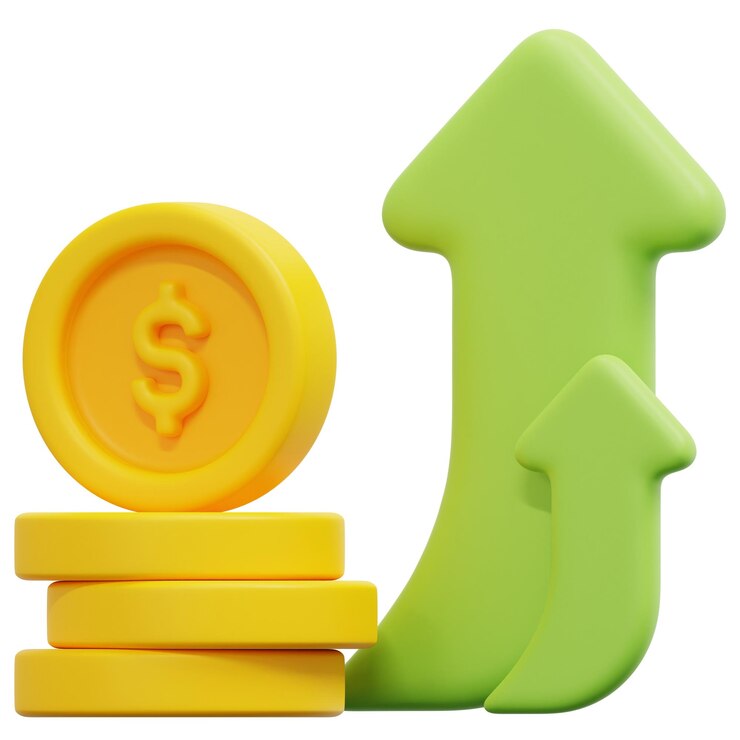 PSD illustration de l'icône de rendu 3d de profit