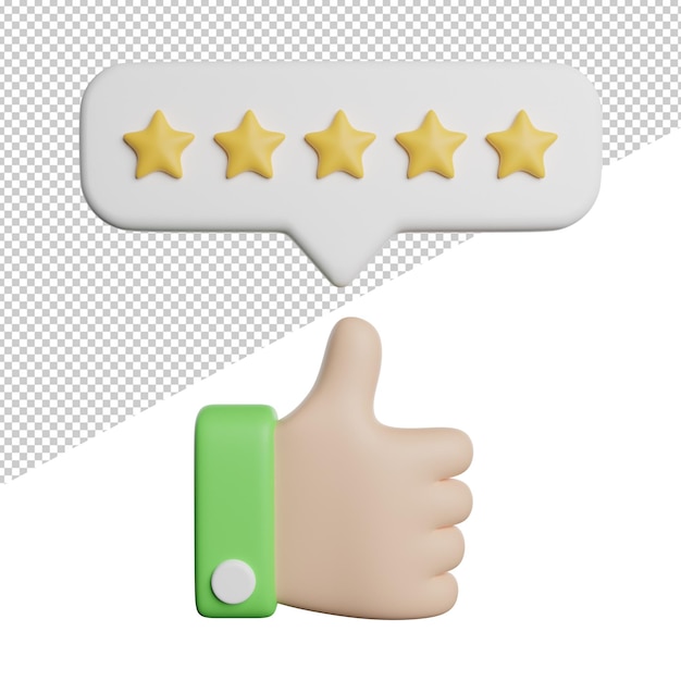 Illustration d'icône de rendu 3d vue de face sur fond transparent