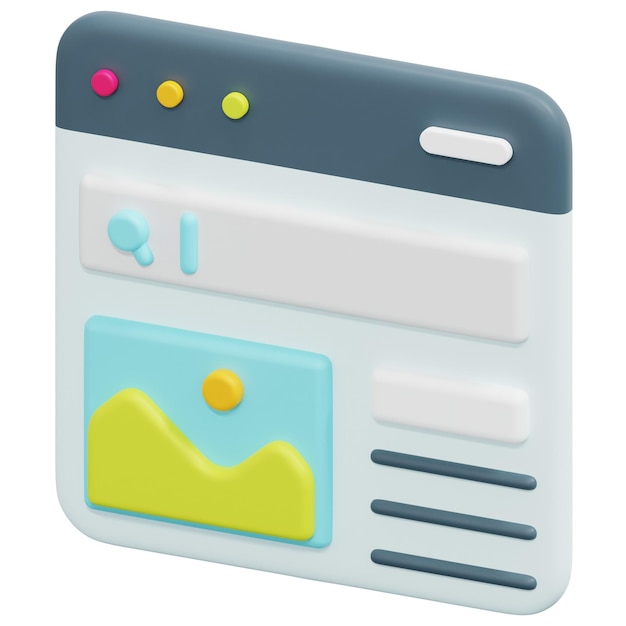 illustration d'icône de rendu 3d web