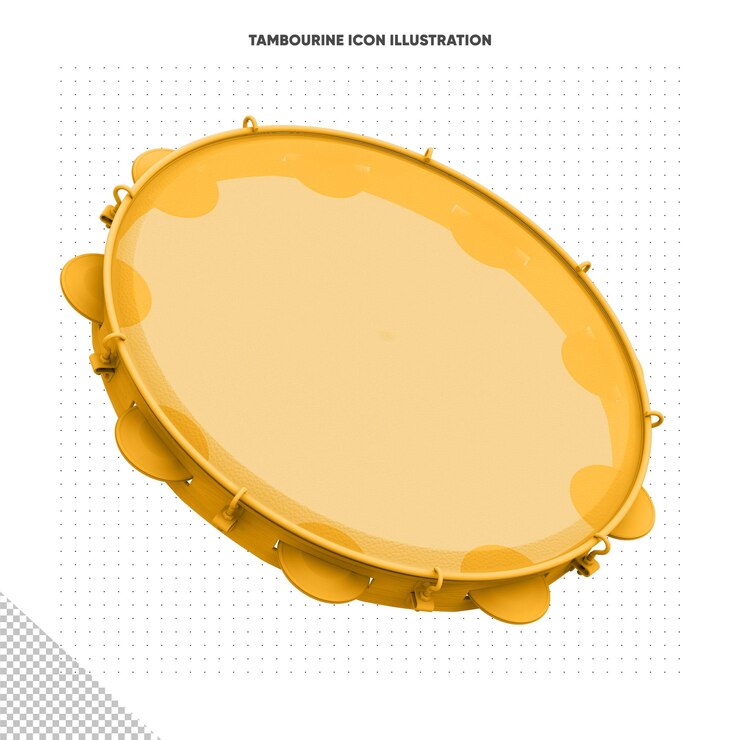 PSD illustration d'icône de tambourin