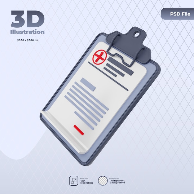 PSD illustration d'icône de traitement médical 3d