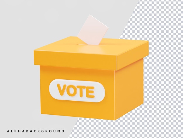 PSD illustration de l'icône de vote dans le rendu 3d