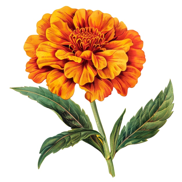 PSD illustration isolée de la fleur de marigold