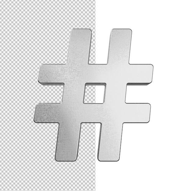 Illustration Isolée De Hashtag Argent