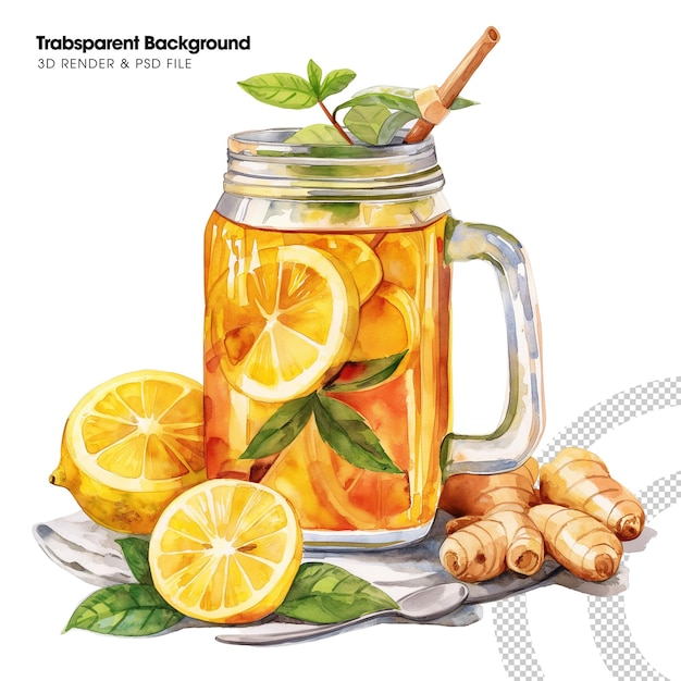 PSD illustration isolée de l'icône de l'élément de jus d'orange psd