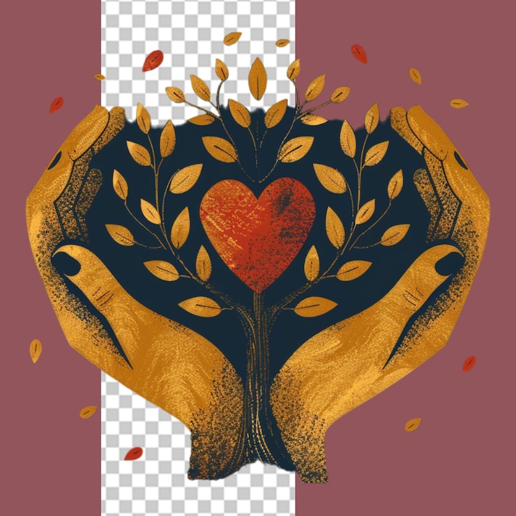PSD illustration de la journée mondiale de la charité en png