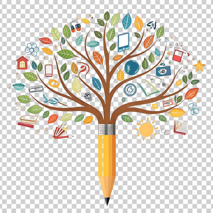 PSD illustration de la journée mondiale de l'éducation sur un fond transparent