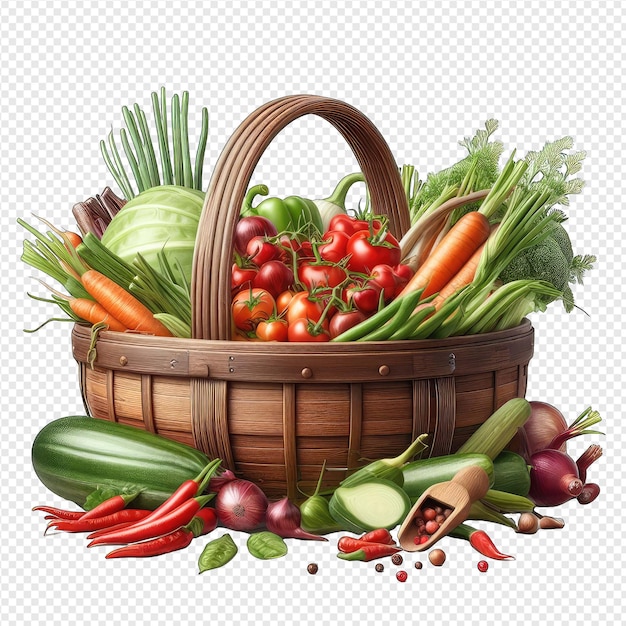 PSD illustration de légumes vibrante png