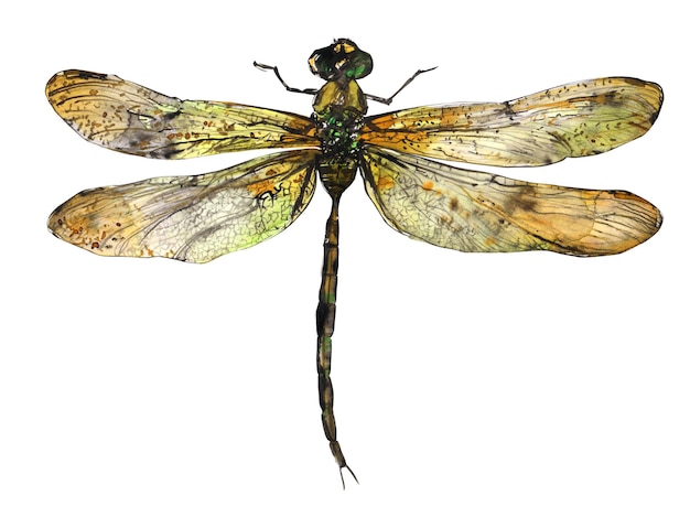 Illustration de libellule fond transparent