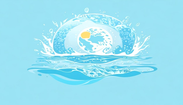 Illustration libre vectorielle dessinée à la main de la journée mondiale de l'eau