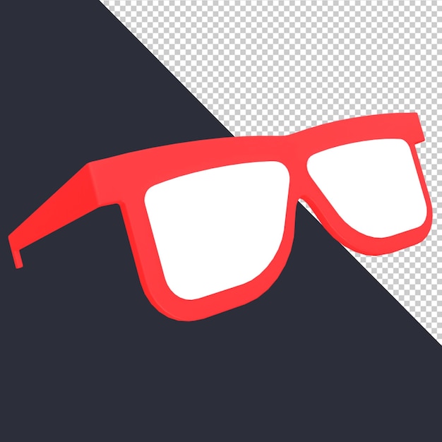 PSD illustration de lunettes 3d