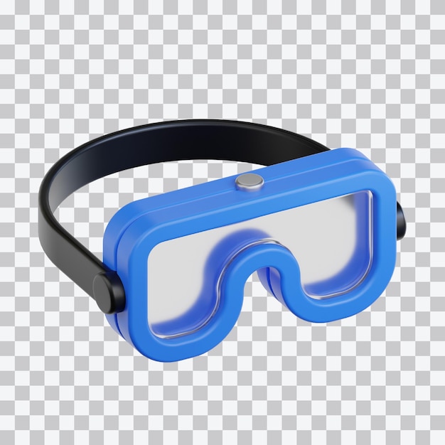Illustration des lunettes de sécurité en 3D