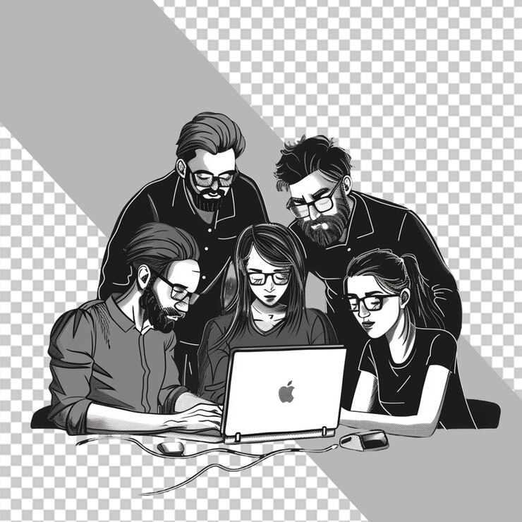 PSD illustration des médias sociaux et d'internet