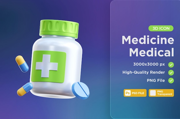 PSD illustration médicale en 3d