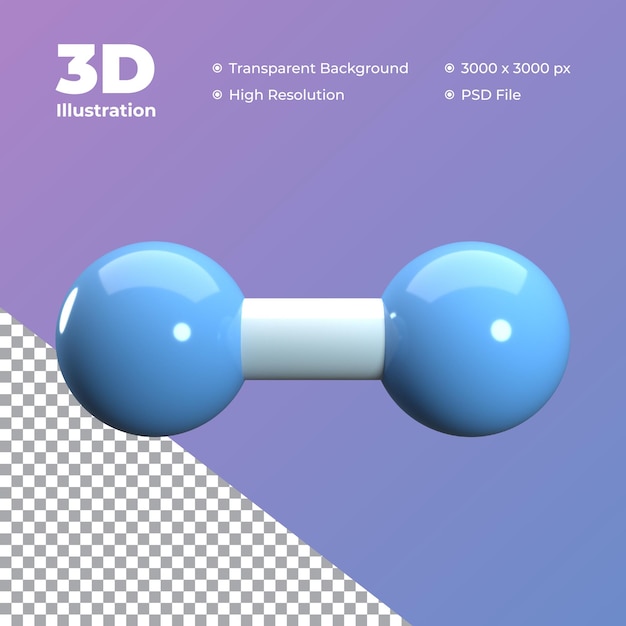 illustration de la molécule 3d