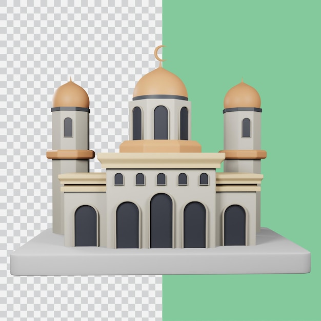 PSD illustration de la mosquée 3d