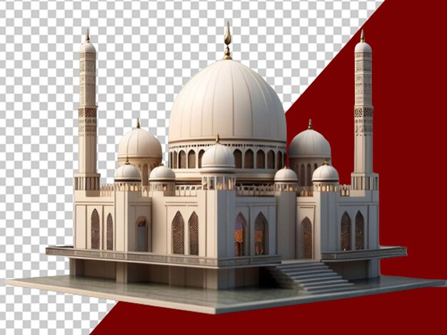 PSD illustration d'une mosquée moderne en miniature