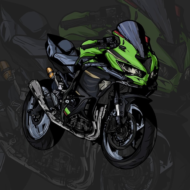 PSD illustration de moto