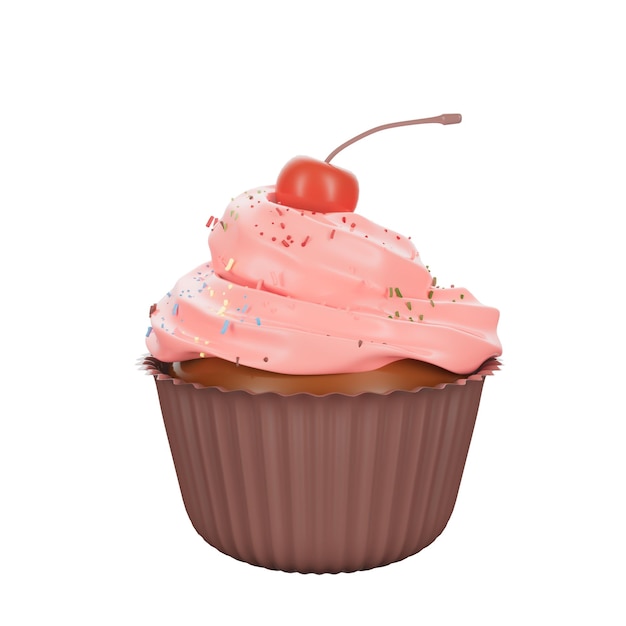 PSD illustration de la nourriture rapide et du gâteau en 3d