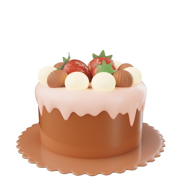 Illustration de la nourriture rapide et du gâteau en 3D