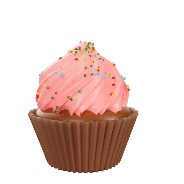 Illustration de la nourriture rapide et du gâteau en 3D