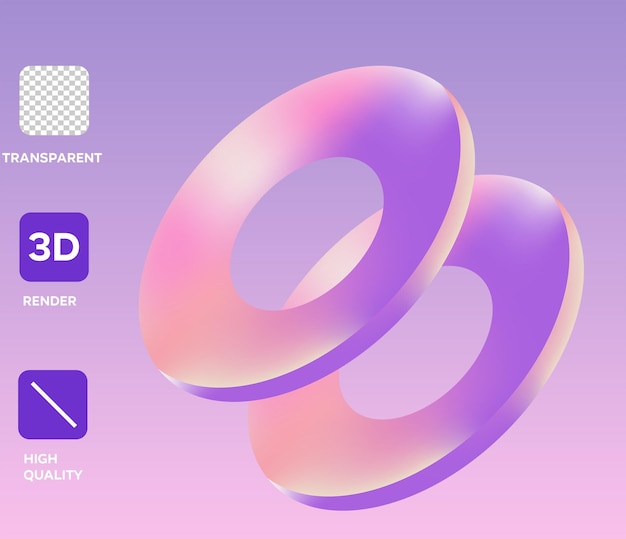 Illustration d'un objet 3D à double anneau
