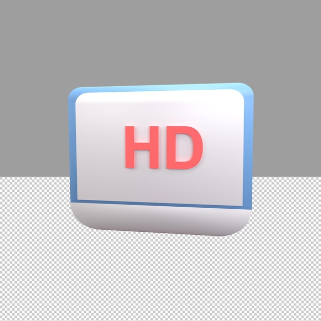 Illustration d'objet de rendu vidéo de qualité 3D