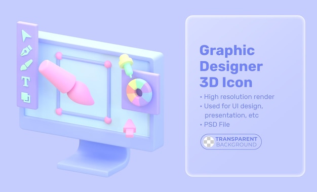 illustration of graphic designer computer screen content