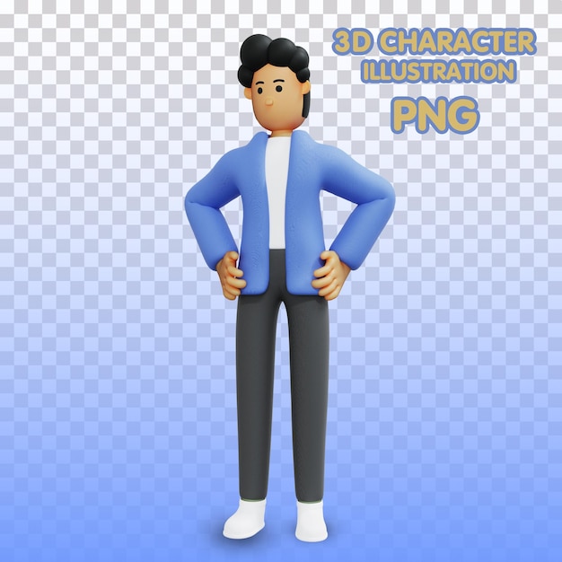 PSD illustration de personnage 3d