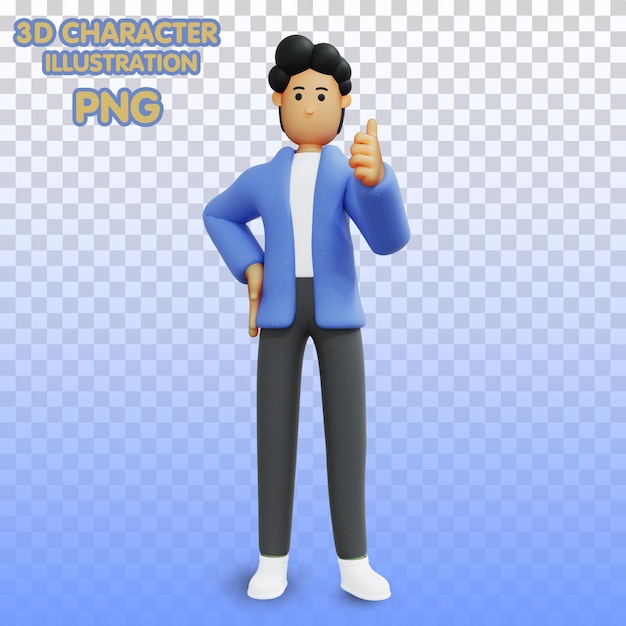 PSD illustration de personnage 3d