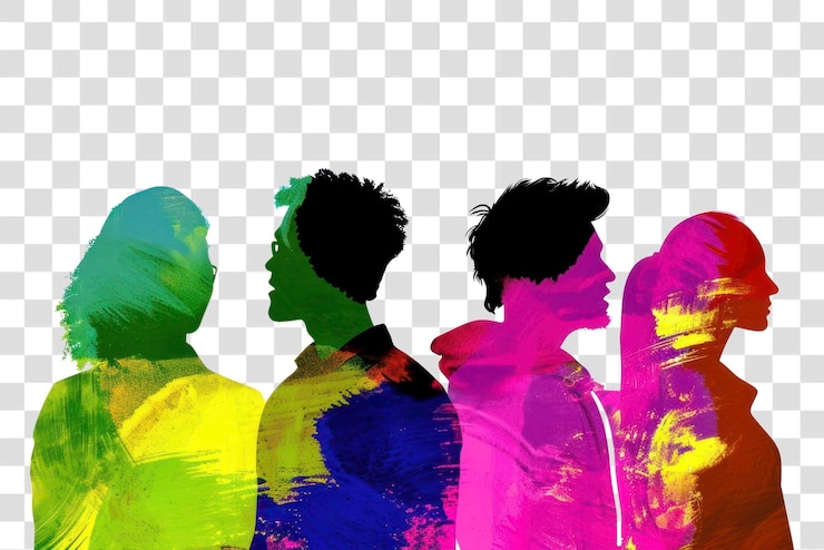 PSD illustration de personnes png pour adultes sur un fond blanc