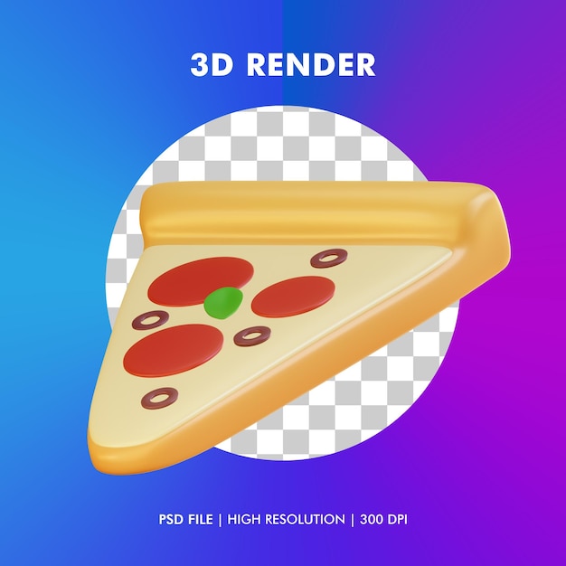 Illustration De Pizza 3d Isolée