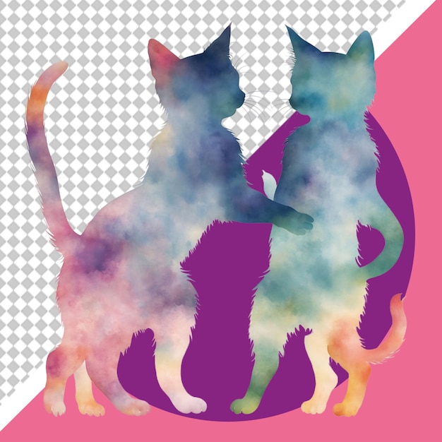 Illustration en PNG du chat mignon