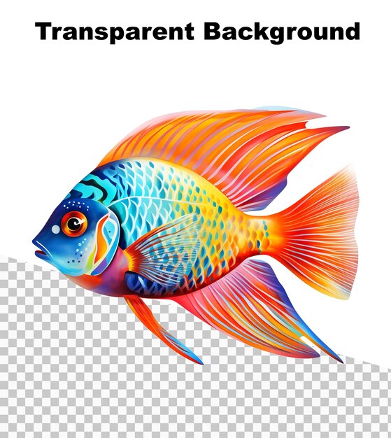 Une Illustration D'un Poisson Rouge Avec Un Fond Transparent