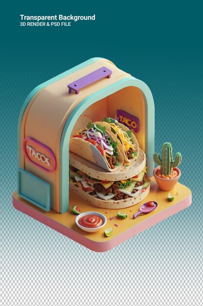 Illustration Psd 3d Les Aliments Isolés Sur Un Fond Transparent