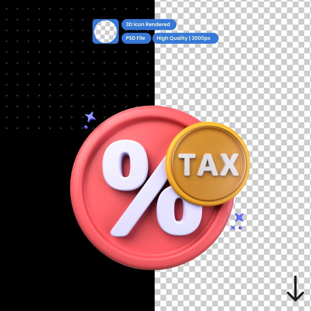 Illustration Psd 3d De L'analyse Fiscale