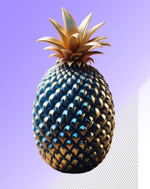 PSD illustration psd 3d ananas isolé sur un fond transparent